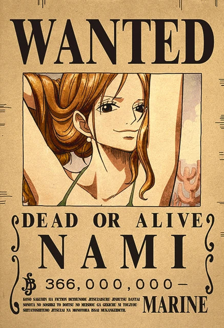 One Piece Bounty Wanted Posters/ pósters se busca One Piece