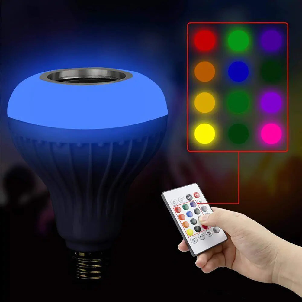 Smart Light Bulb LED Music bombilla pequeña con altavoz Bluetooth y luces LED